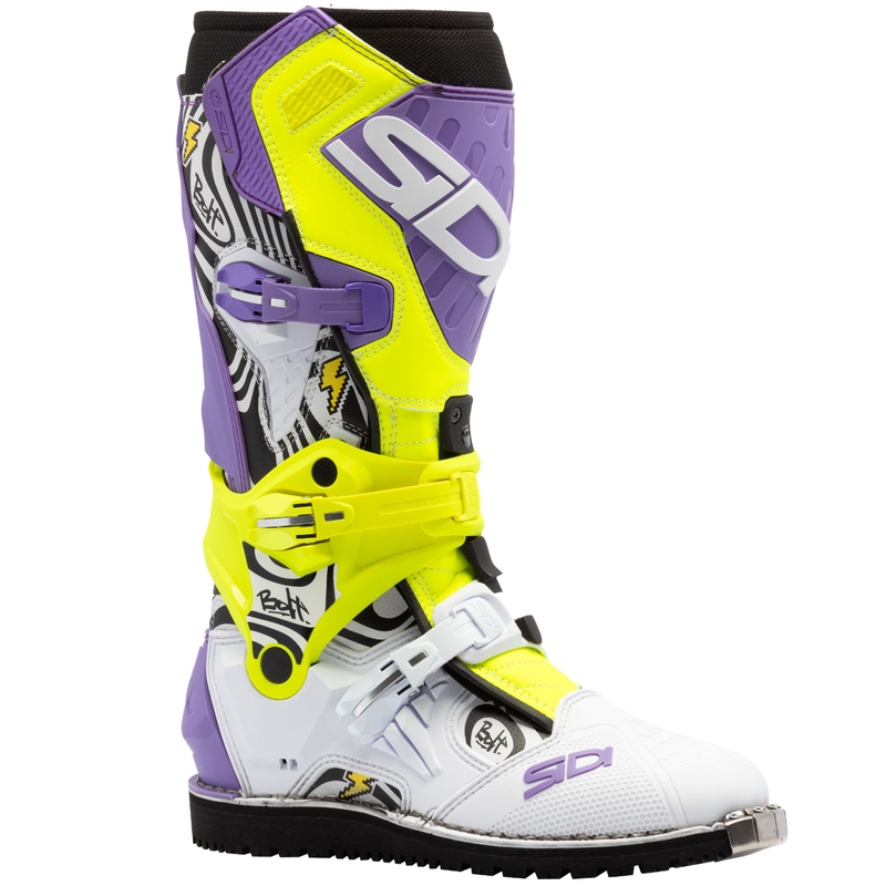 Motociklističke čizme SiDi Crossair HD End BB002 ljubičasto-žuto-bijele