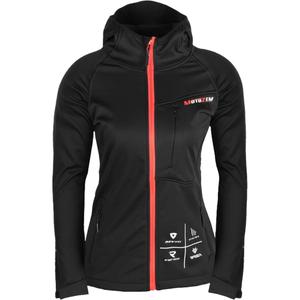 Ženska softshell jakna MotoZem Racing Team crno-crvena