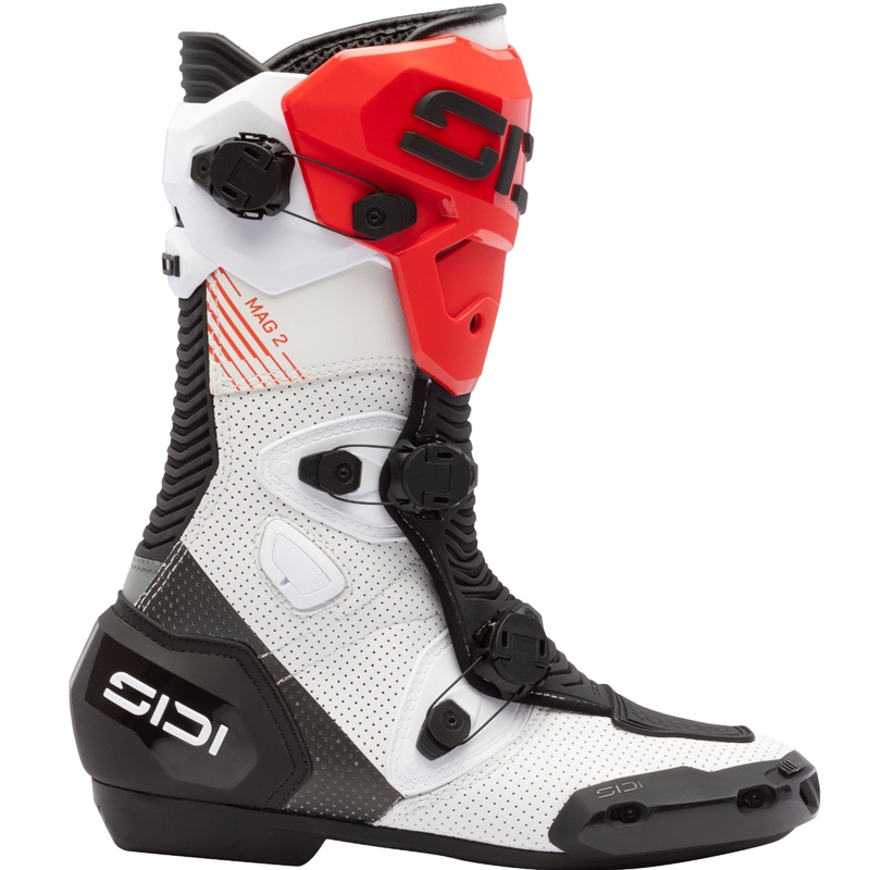 SiDi MAG 2 Air motociklističke čizme bijelo-crno-crvene