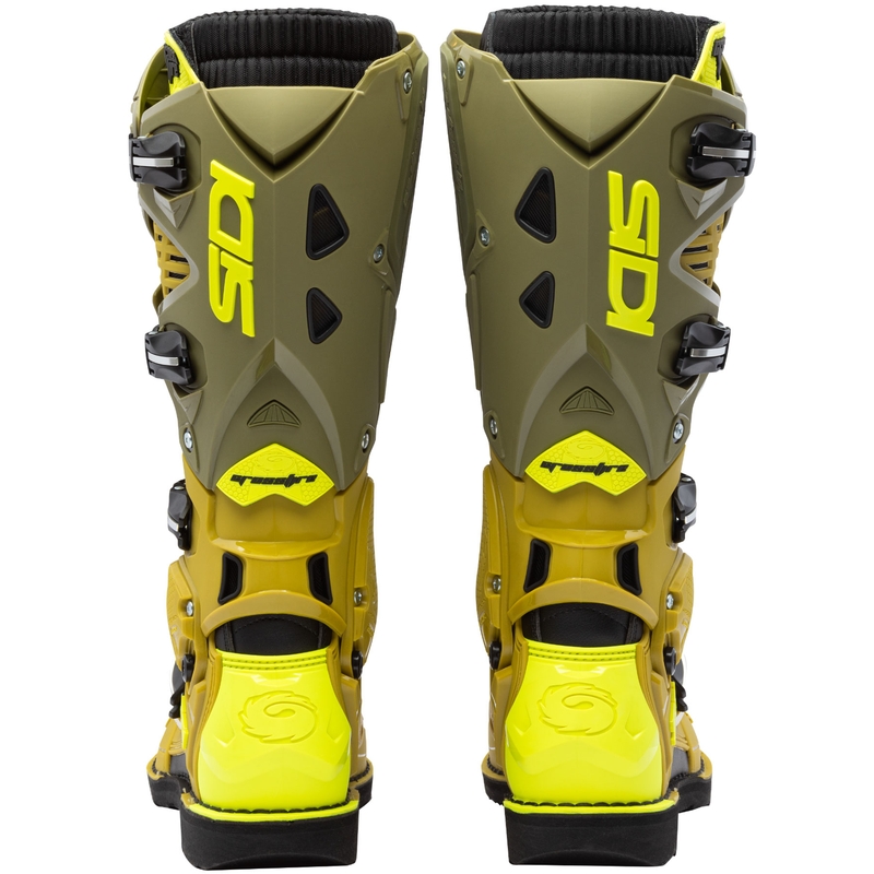 SiDi Crossfire 3 motociklističke čizme maslinasto zelene-fluo žute