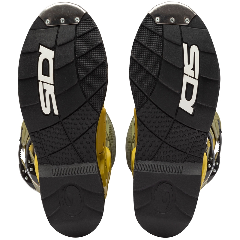 SiDi Crossfire 3 motociklističke čizme maslinasto zelene-fluo žute
