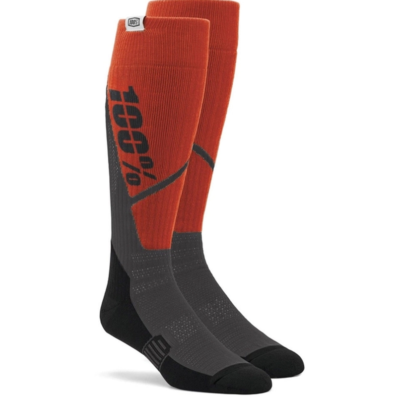 Čarape 100% - USA Torque MX narančasto-sive