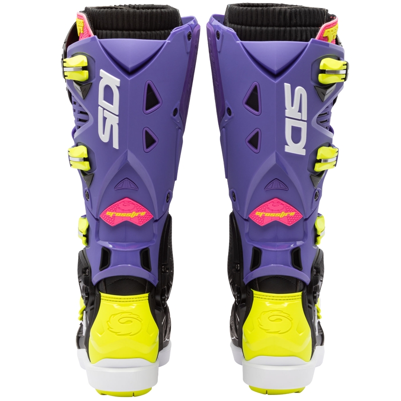 Motociklističke čizme SiDi Crossfire 3 SRS ljubičasto-crno-fluo žuto