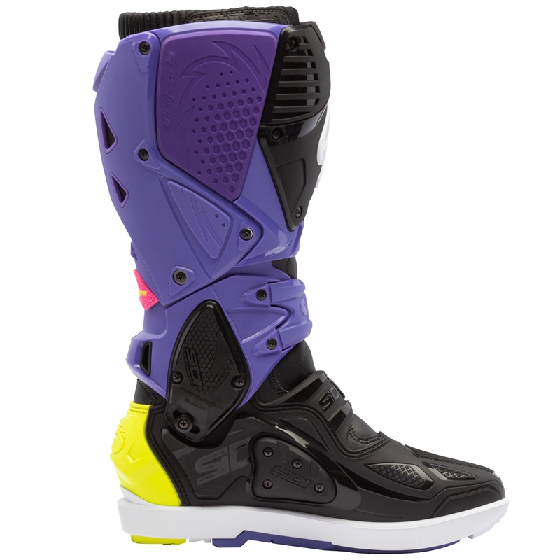 Motociklističke čizme SiDi Crossfire 3 SRS ljubičasto-crno-fluo žuto