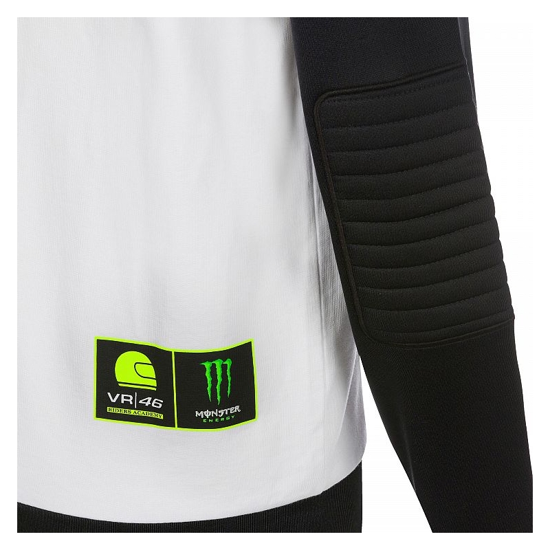 Hoodie VR46 Valentino Rossi RIDERS ACADEMY MONSTER Fleece bijelo-crno