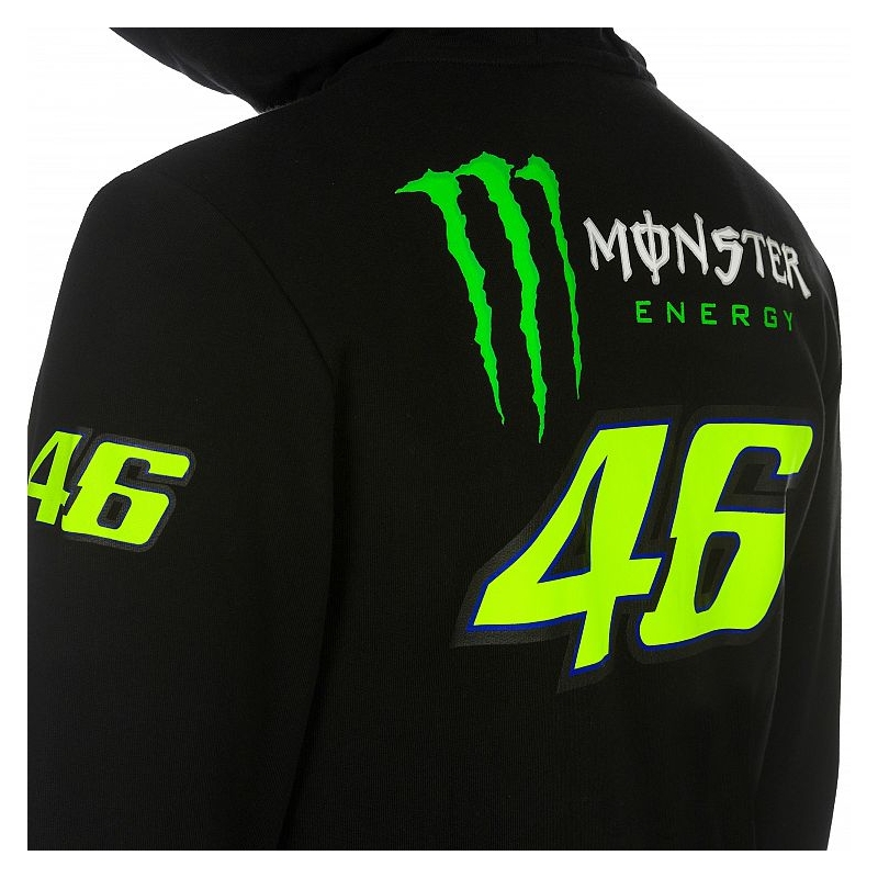 Hoodie VR46 Valentino Rossi MONSTER 46 REPLICA FLEECE crna