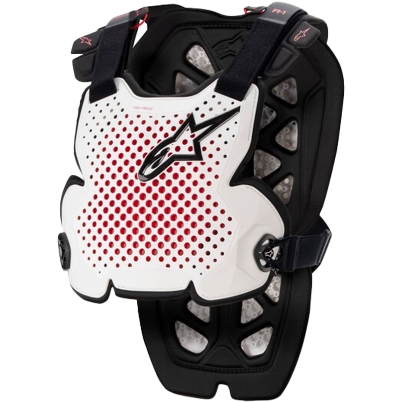 Štitnik za prsa Alpinestars A-1 PRO bijelo-crno-crveni