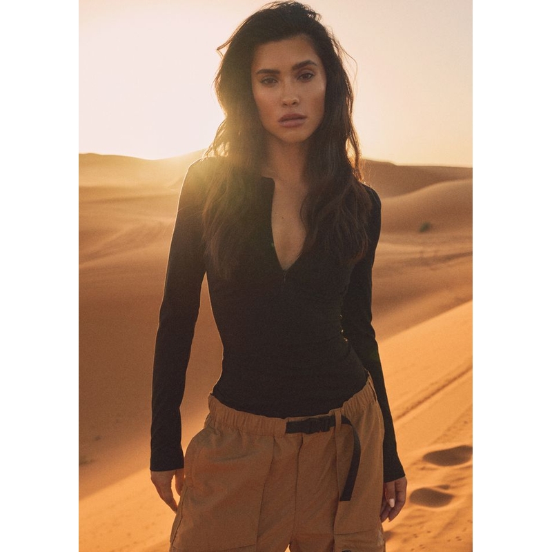 Ženska majica kratkih rukava Dakar DKR Zipp crna