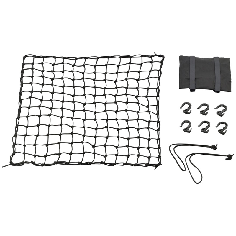 Fleksibilna mreža za prtljagu motocikla s plastičnim kukama Daytona 60 x 60 cm crna