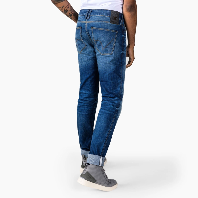 Revit Carlin SK Extra Crop motociklističke traperice plave boje