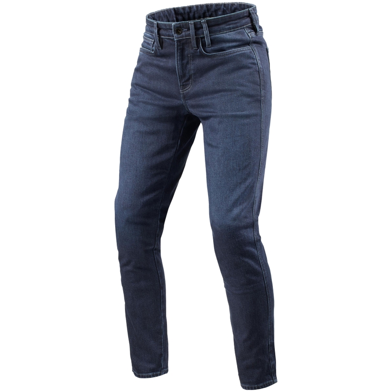 Revit Kai Skinny Extra Crop motociklističke traperice srednje kameno plave boje