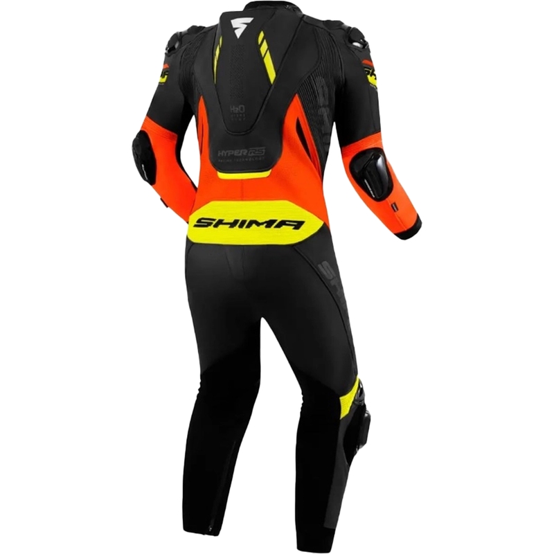 Shima Hyper-RS motociklističko kožno odijelo crno-fluo narančasto-žuto