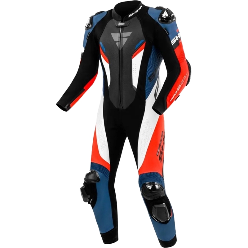 Kožno motociklističko odijelo Shima Hyper-RS crno-crveno-plavo-bijelo