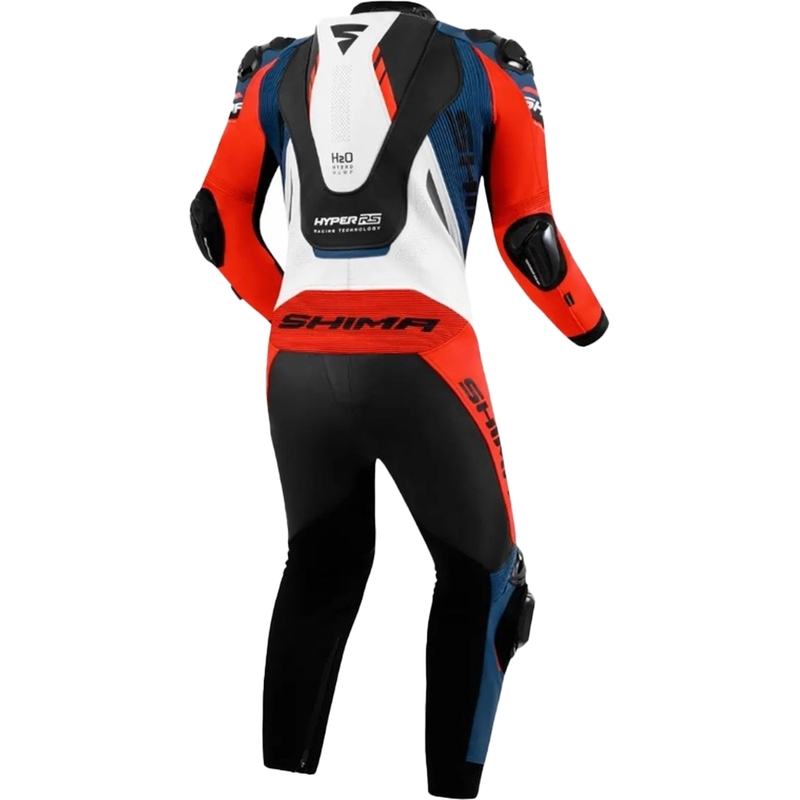 Kožno motociklističko odijelo Shima Hyper-RS crno-crveno-plavo-bijelo