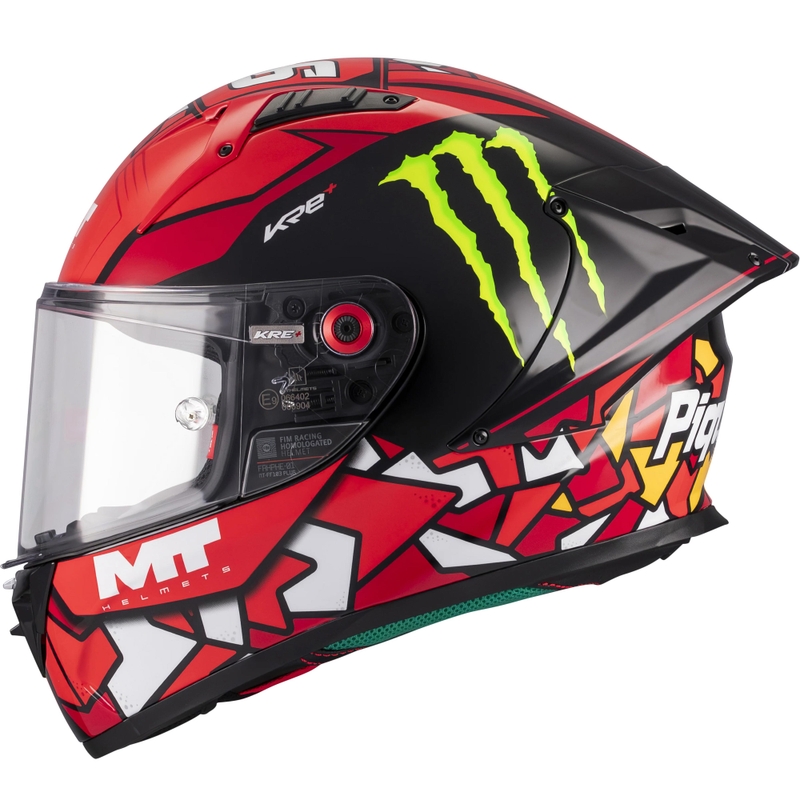 Integralna motociklistička kaciga KRE + S Piqueras B5 FIM crveno-crna