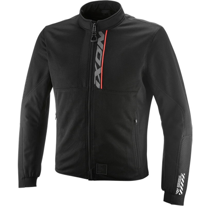 Motociklistička jakna IXON Ostro crno-fluo crvena