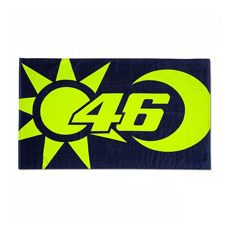 Ručnik za kupanje VR46 Valentino Rossi SUN AND MOON plavo-žuti