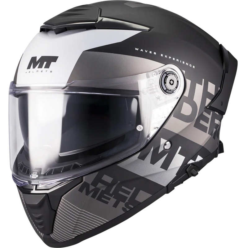 Integralna motociklistička kaciga MT Thunder 4 SV Waves B2 mat crno-siva