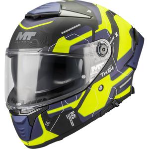 Integralna motociklistička kaciga MT Thunder 4 SV Lumex B27 crno-plavo-fluo žuta