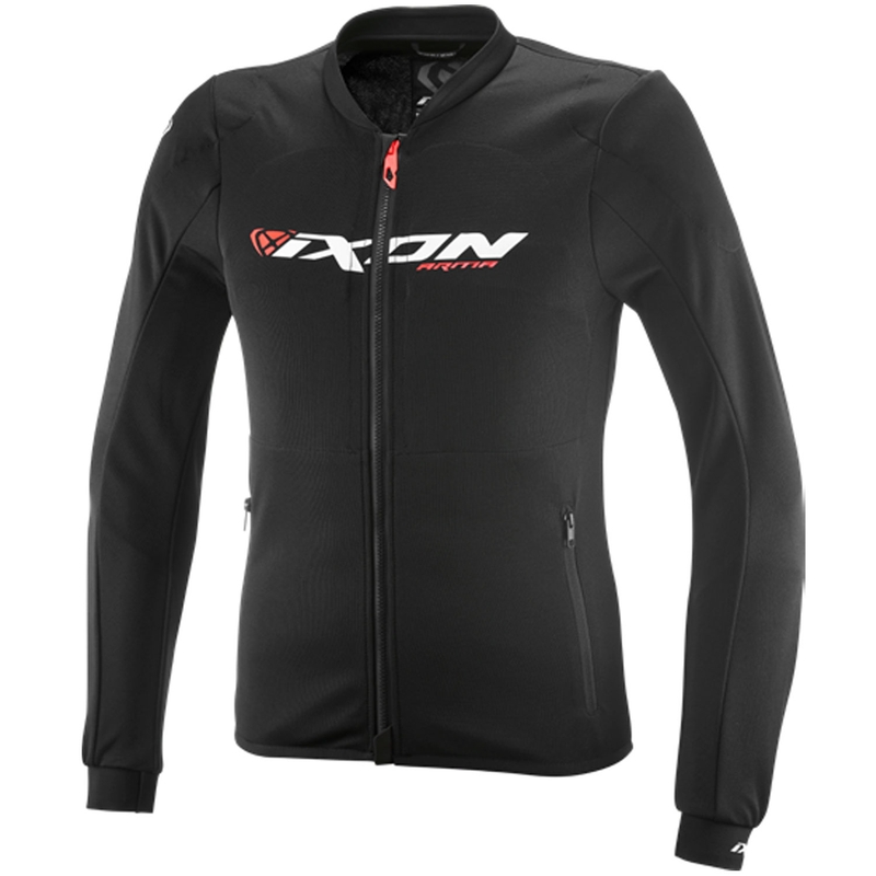 IXON Arma motociklistička majica s kapuljačom crno-bijelo-fluo crvena