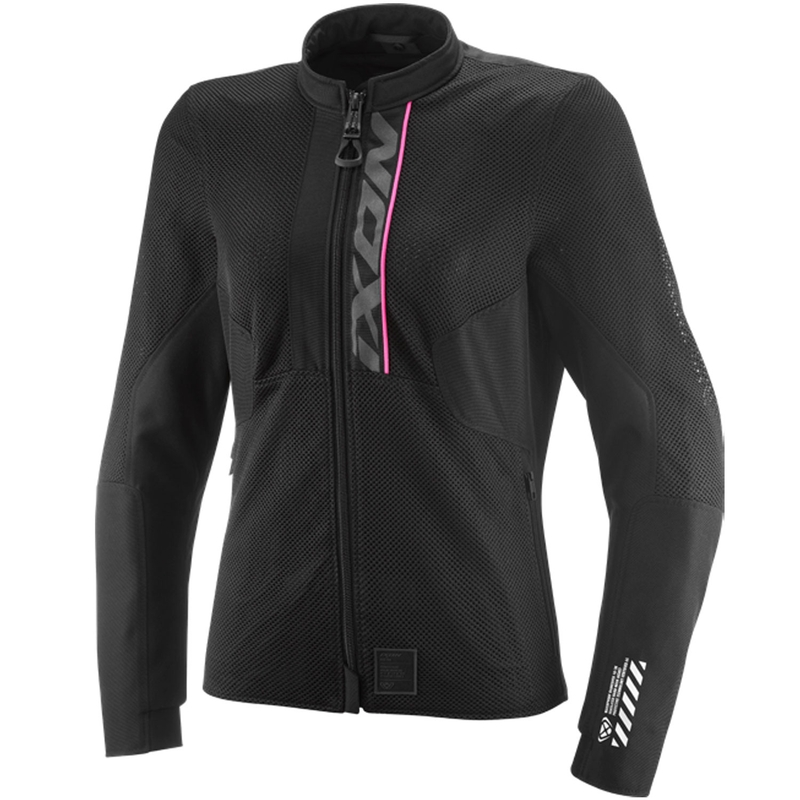 Ženska motociklistička jakna IXON Ostro Lady crno-fluo roza