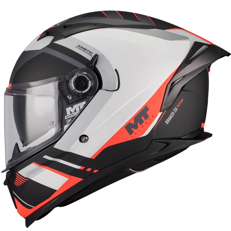 Integralna motociklistička kaciga MT Braker SV Inception B5 mat crno-sivo-crvena