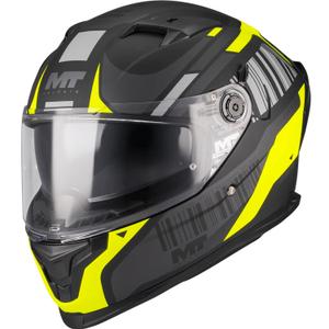 Integralna motociklistička kaciga MT Braker SV Cockpit B13 mat crno-sivo-fluo žuta