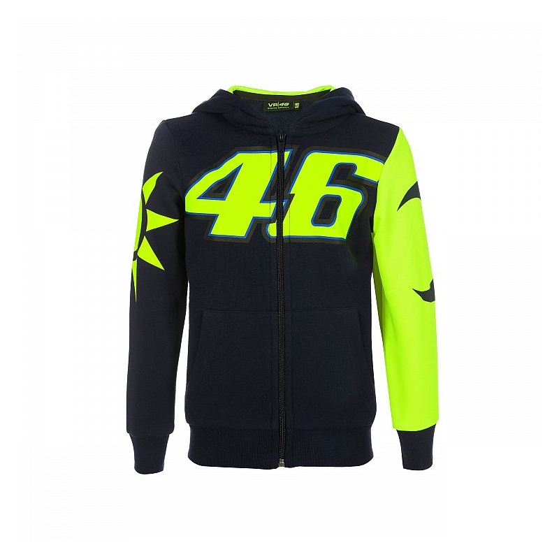 Dječji sweatshirt VR46 Valentino Rossi REPLIKA plavo-žuta