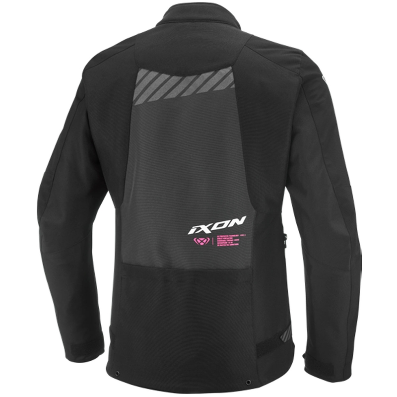 Ženska motociklistička jakna IXON Tyr crno-antracit-fluo roza