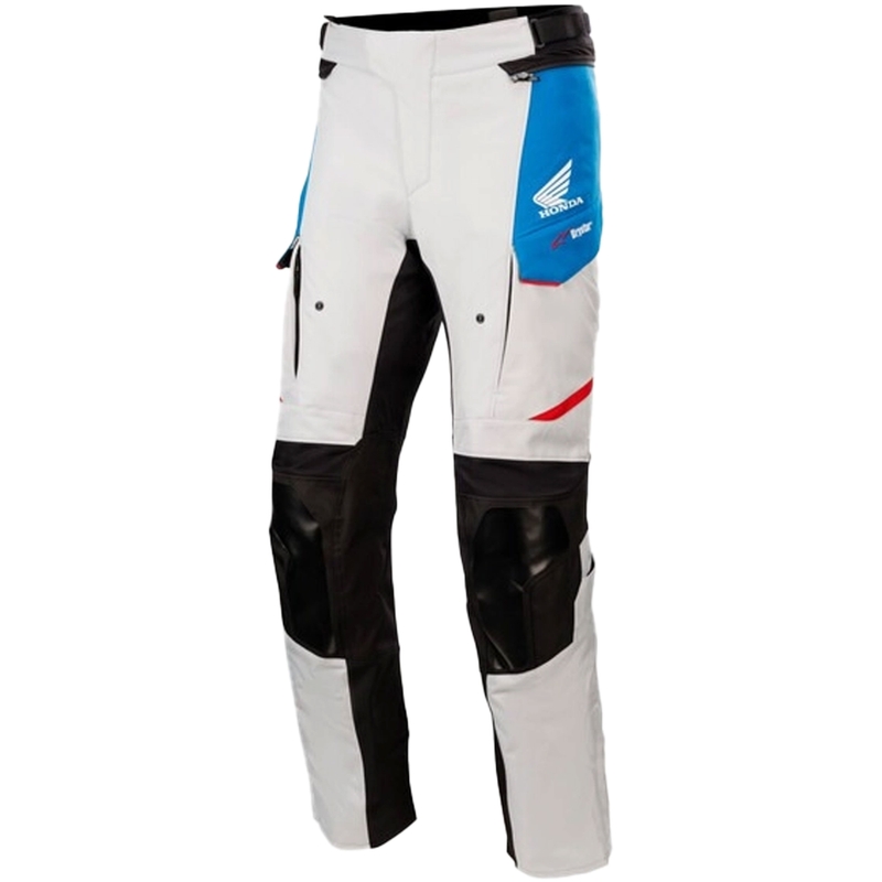 Alpinestars Andes Drystar Honda motociklističke hlače svijetlo sivo-crno-plavo-crvene