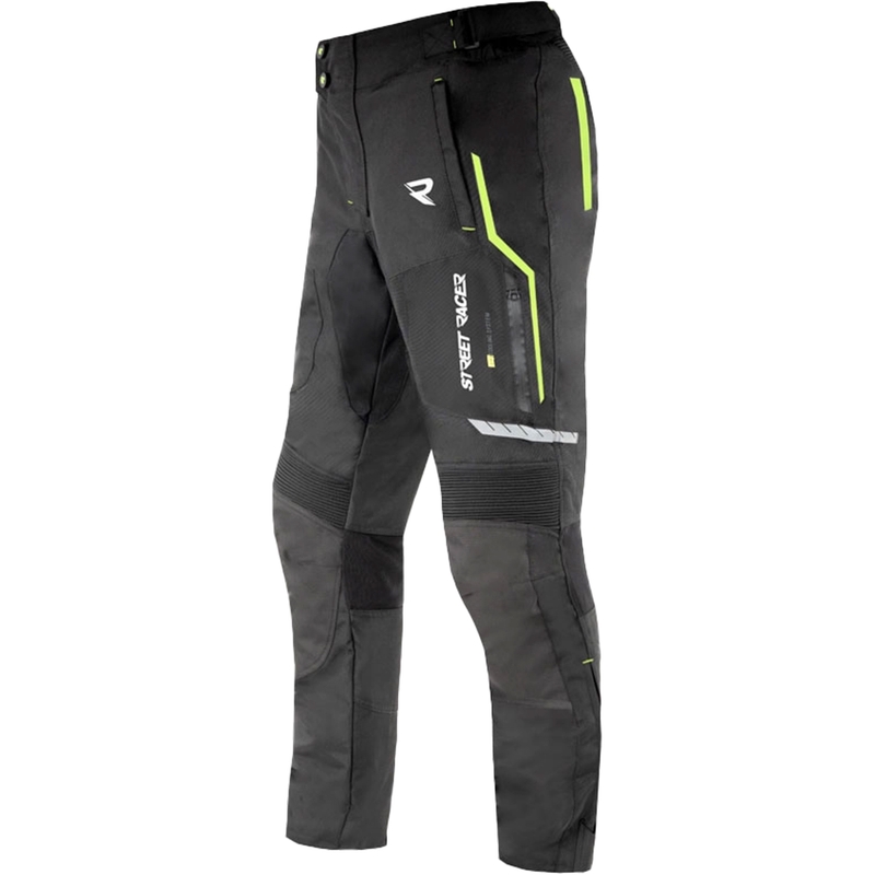 Street Racer Flex motociklističke hlače crno-fluo žute