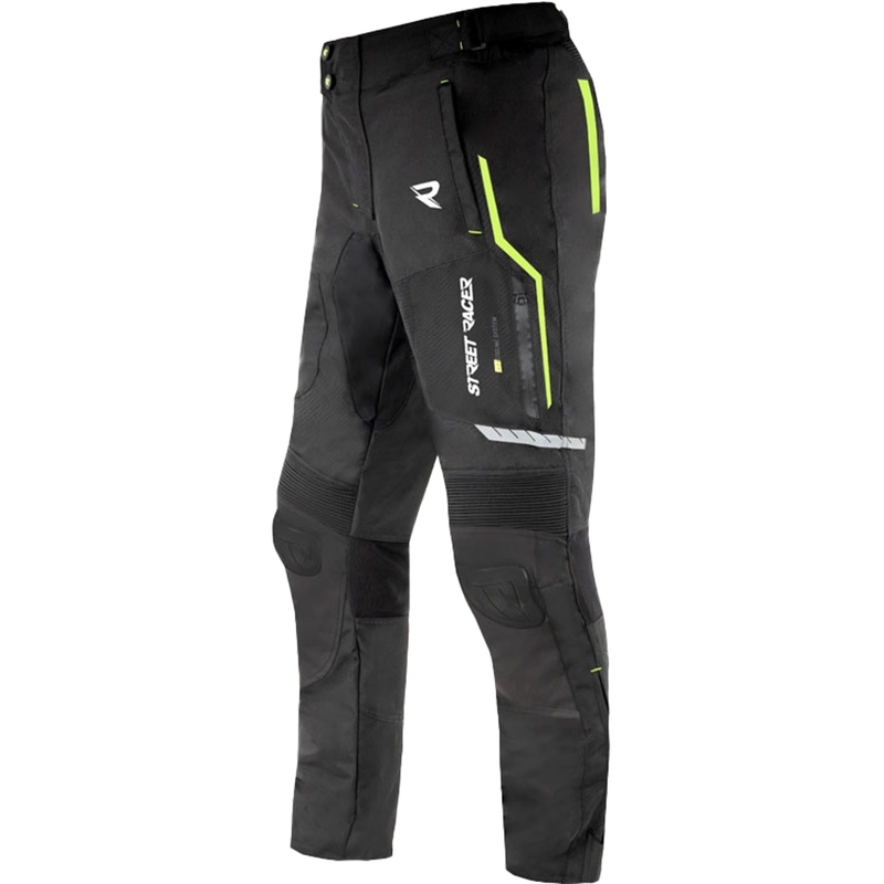 Motorističke hlače Street Racer Flex EVO crno-fluo žute