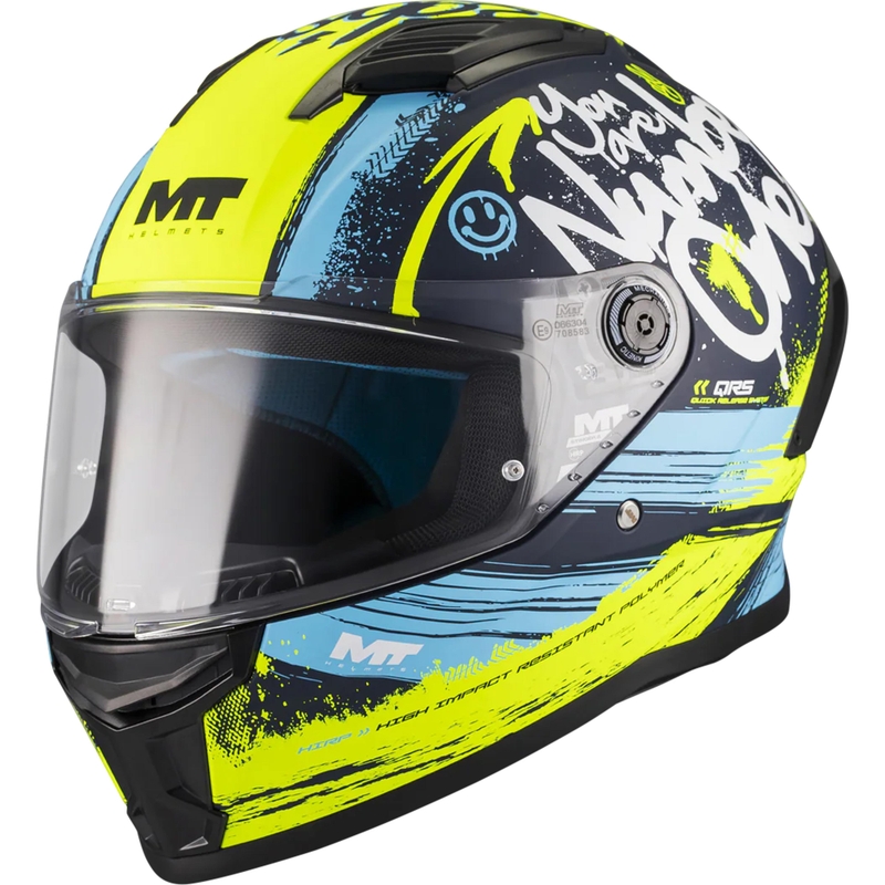 Integralna motociklistička kaciga MT Stinger 2 Rocket C3 plavo-fluo žuta
