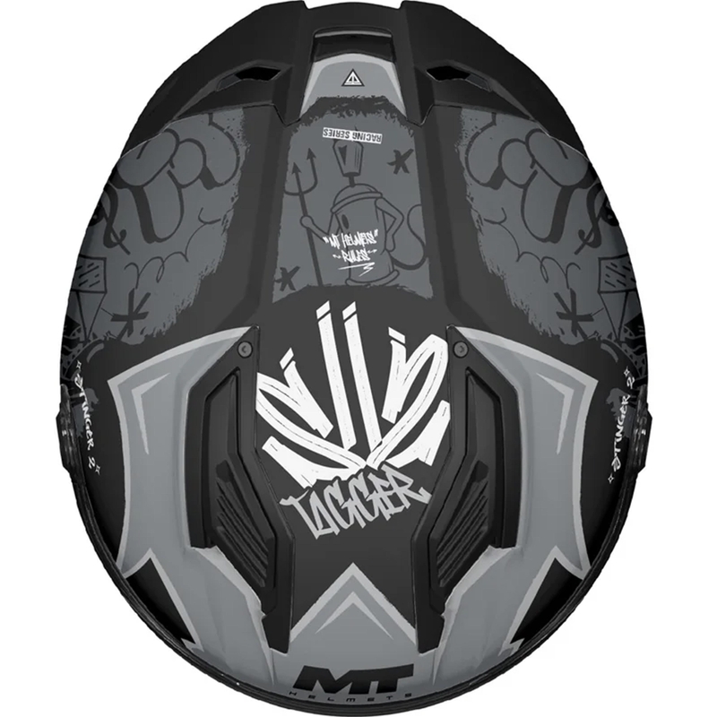 Integralna motociklistička kaciga MT Stinger 2 Tagger B2 mat crno-siva
