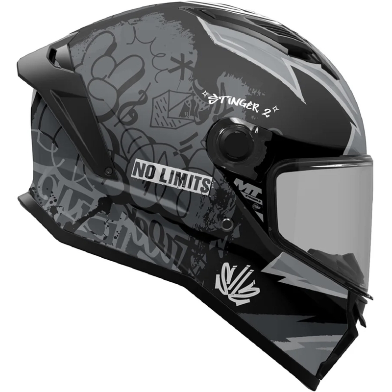 Integralna motociklistička kaciga MT Stinger 2 Tagger B2 mat crno-siva