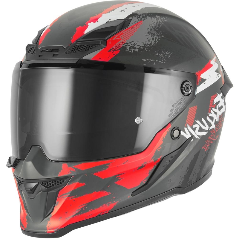 Integralna motociklistička kaciga NOX Exklusiv Goliath Cut'D mat crno-crvena