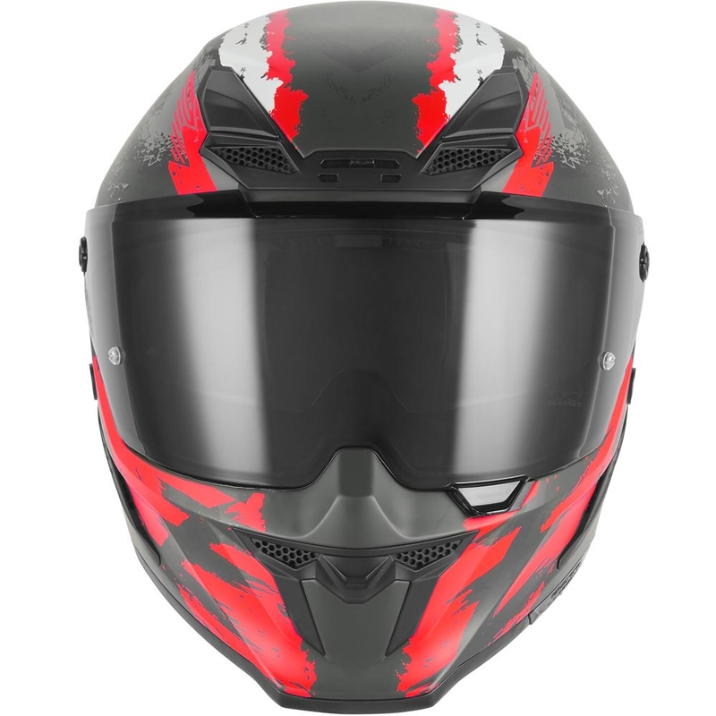 Integralna motociklistička kaciga NOX Exklusiv Goliath Cut'D mat crno-crvena