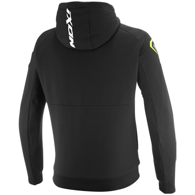 IXON Touchdown Ultra motociklistička majica s kapuljačom crno-bijelo-fluo žuta