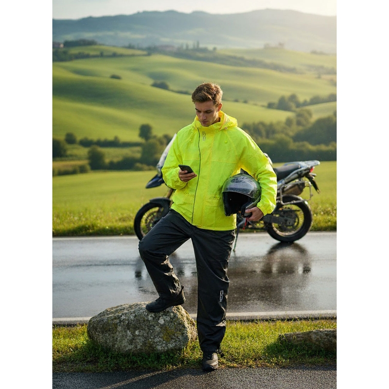 Motociklistička kabanica SiDi Tempora fluo žuto-crna