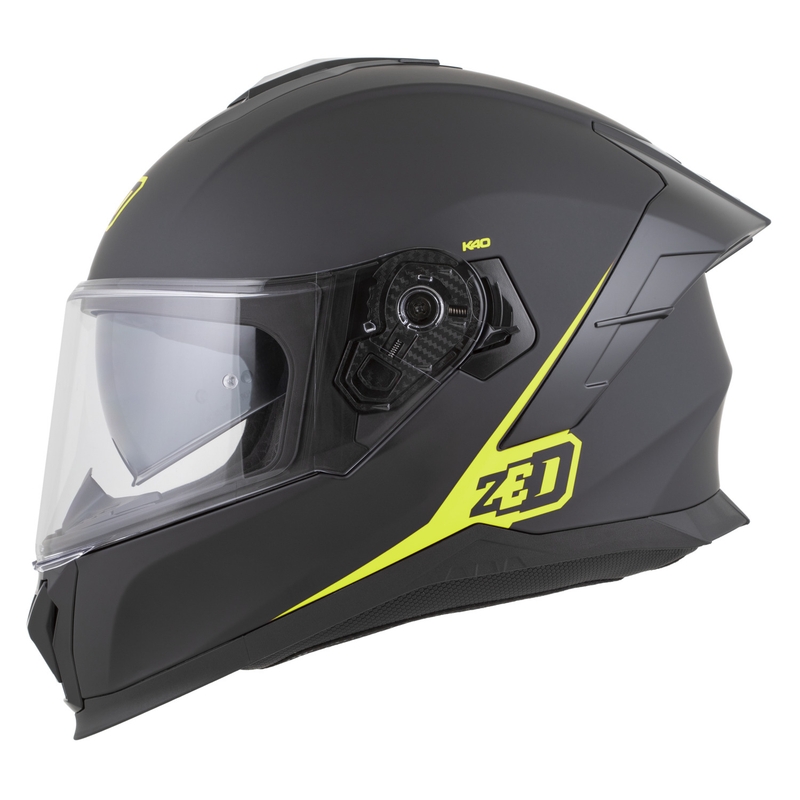 Integralna motociklistička kaciga ZED K40 mat crno-fluo žuta