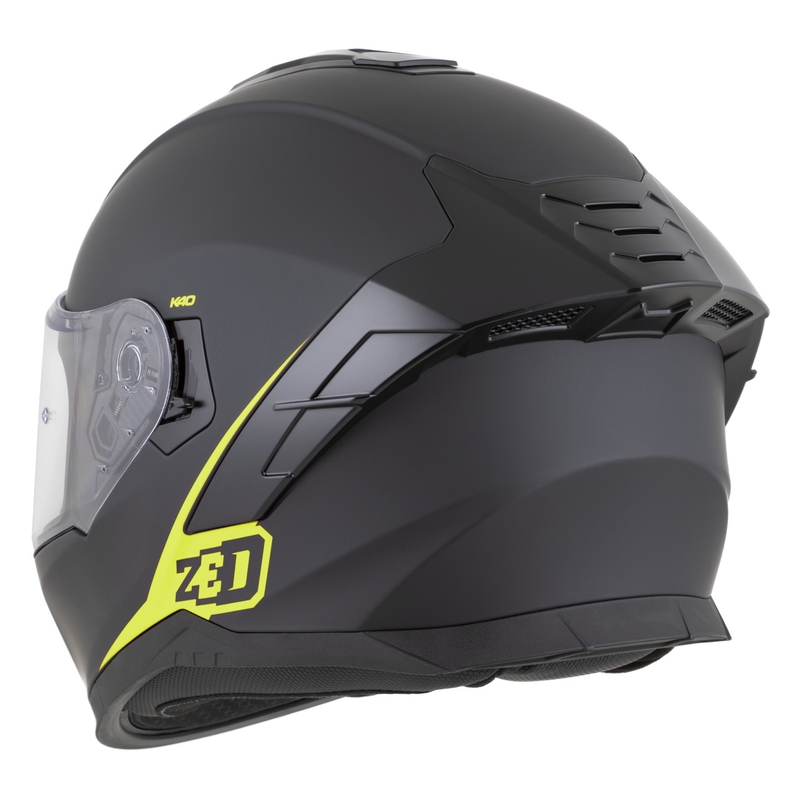 Integralna motociklistička kaciga ZED K40 mat crno-fluo žuta