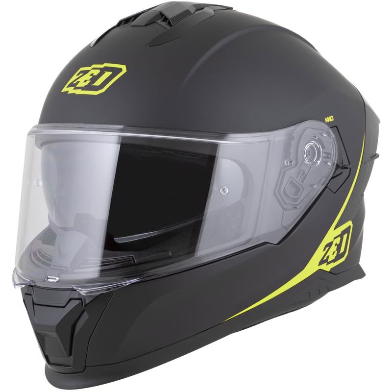 Integralna motociklistička kaciga ZED K40 mat crno-fluo žuta