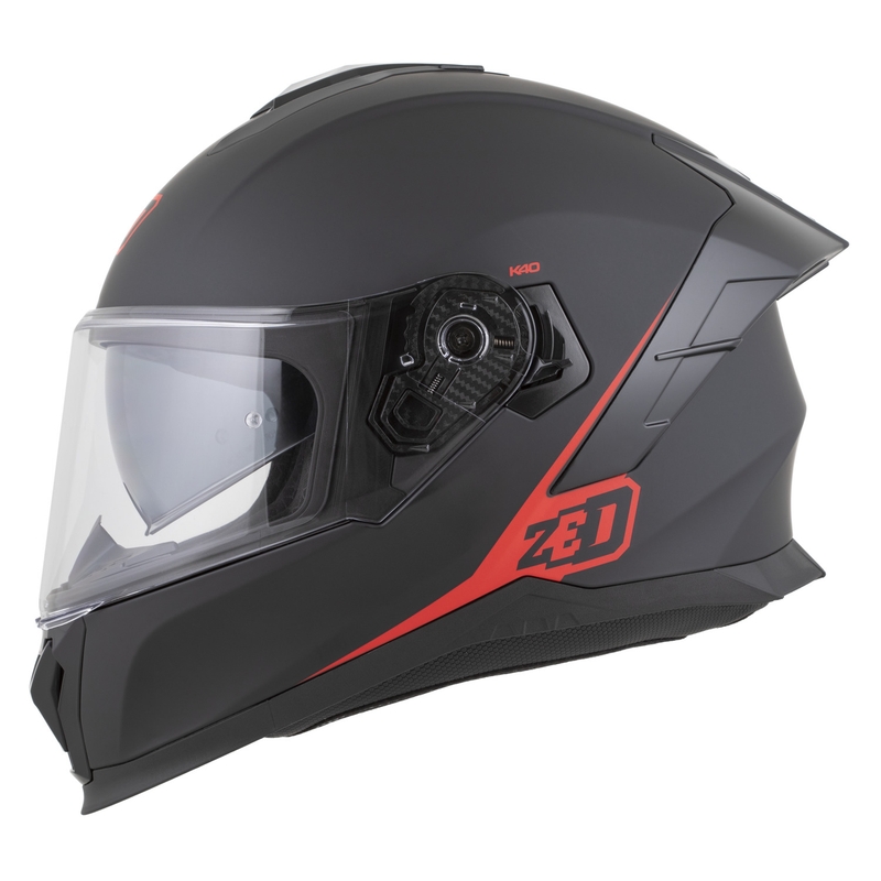Integralna motociklistička kaciga ZED K40 mat crno-crvena