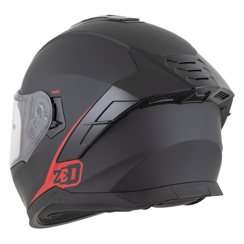 Integralna motociklistička kaciga ZED K40 mat crno-crvena