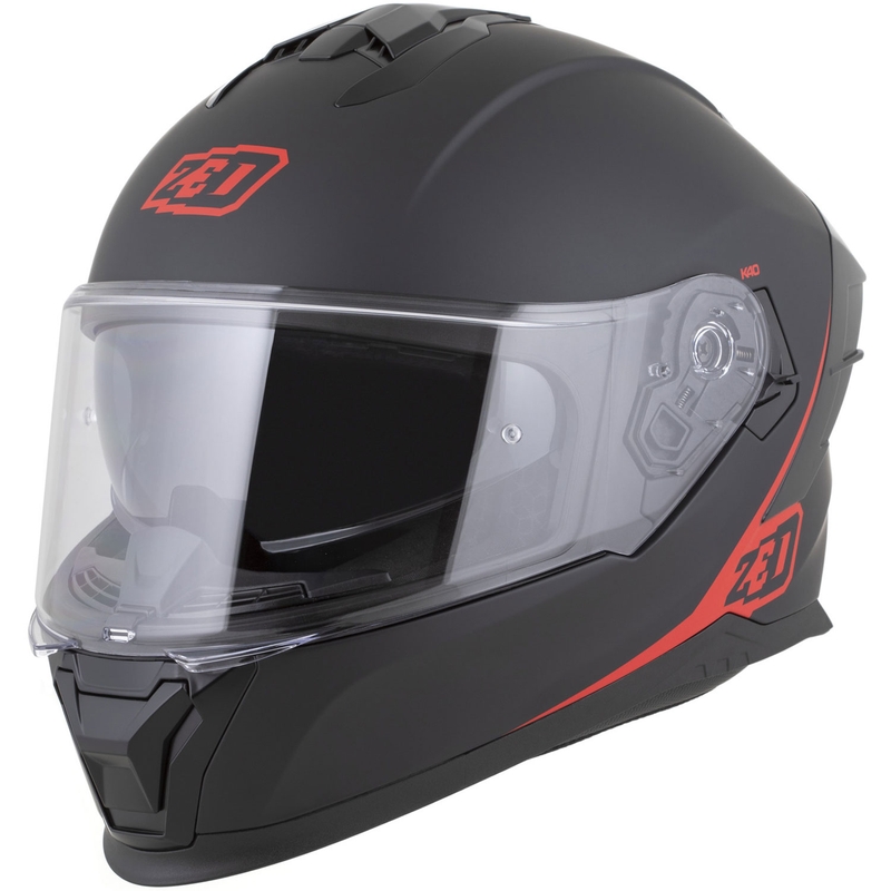 Integralna motociklistička kaciga ZED K40 mat crno-crvena