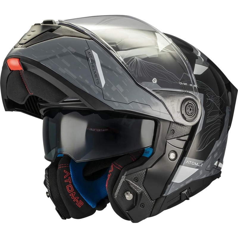 Preklopna motociklistička kaciga MT Atom 2 SV Highlands C2 crno-siva