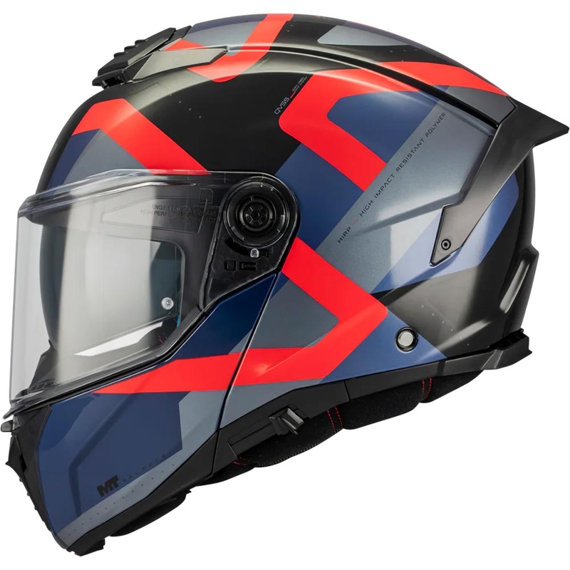 Preklopna motociklistička kaciga MT Atom 2 SV Dexter B15 plavo-crno-crvena