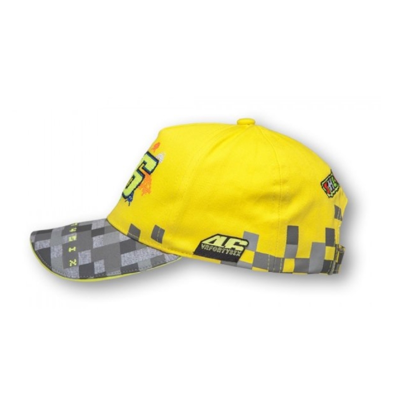 Dječja kapa VR46 Valentino Rossi žuto-siva