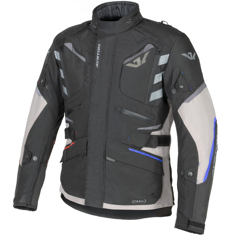 Ayrton Trail motociklistička jakna bijelo-crno-crveno-plavo-siva