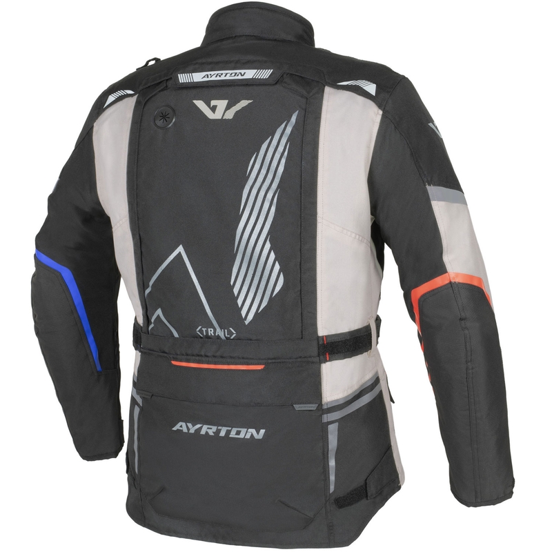 Ayrton Trail motociklistička jakna bijelo-crno-crveno-plavo-siva
